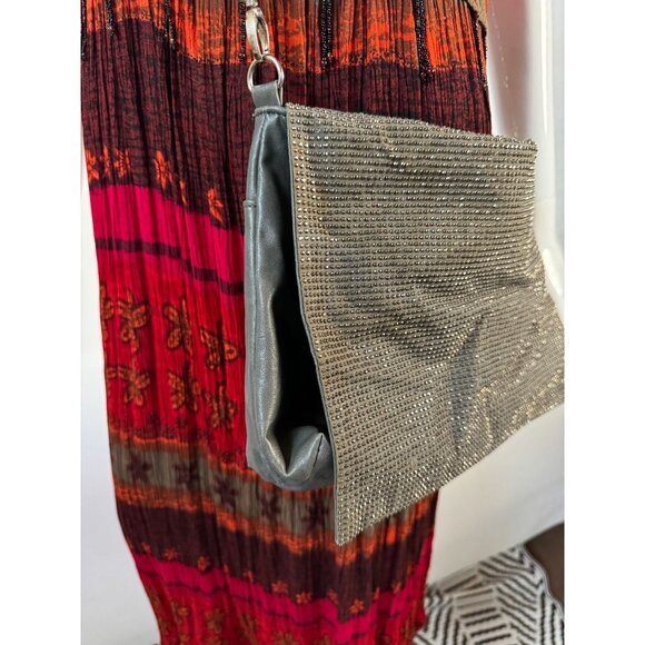 Forever 21 Gray Vegan Leather & Rhinestone Crossbody Bag With Zebra Lining Blemi - Picture 10 of 16